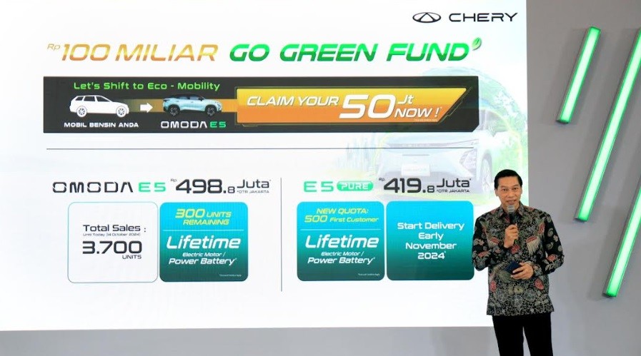 Konversi Mobil Listrik di Indonesia, Chery Kucurkan Rp100 Miliar