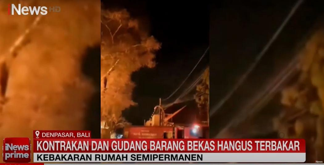 Kebakaran Hebat Terjadi di Denpasar, 58 Rumah Semipermanen Hangus