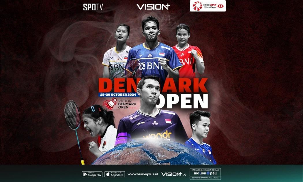 Ini Jadwal dan Link Streaming BWF Denmark Open 2024 di Vision+