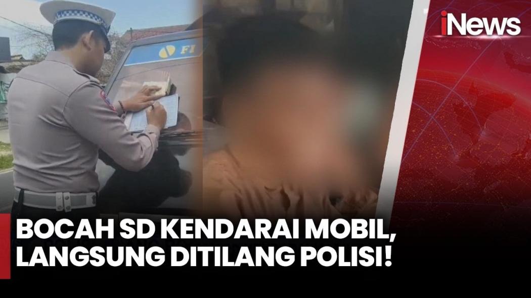 Viral! Bocah SD Kendarai Mobil Pikap Bawa Puluhan Temannya