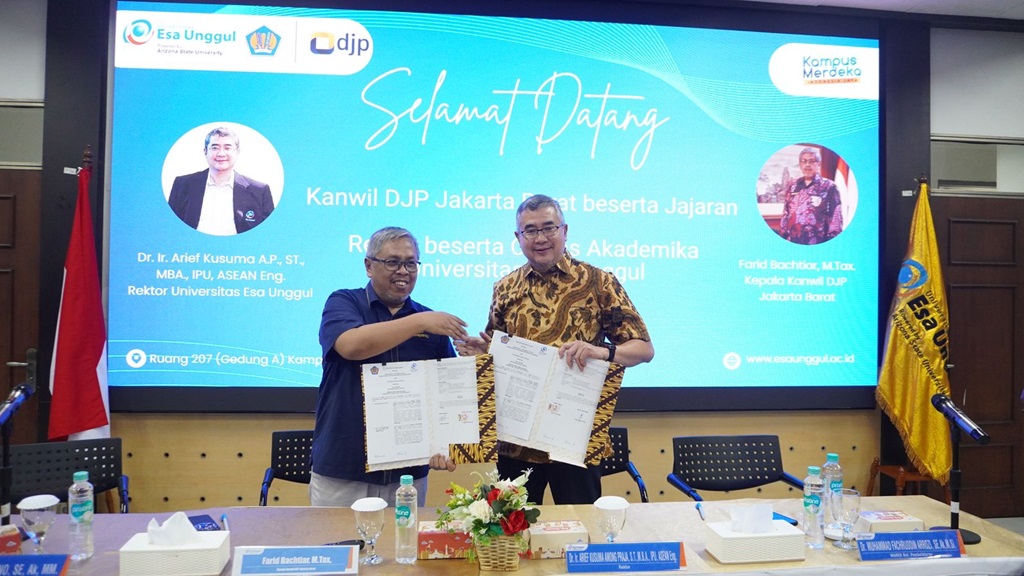 Kanwil DJP Jakbar Perpanjang Kerja Sama Tax Center Universitas Esa Unggul
