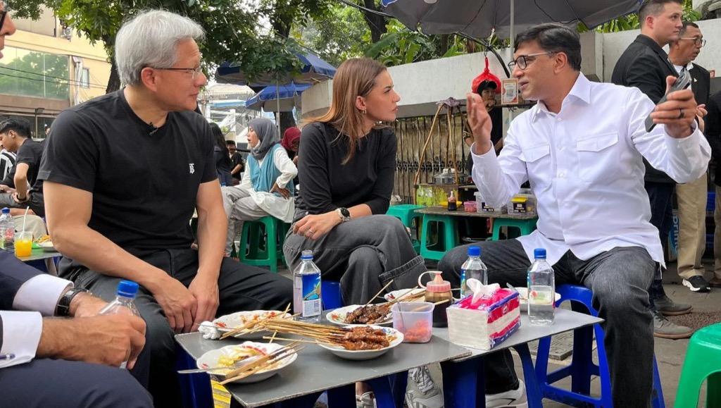 Potret Jensen Huang, Orang Berharta Rp2.000 Triliun yang Ngemper Makan Gultik di Blok M