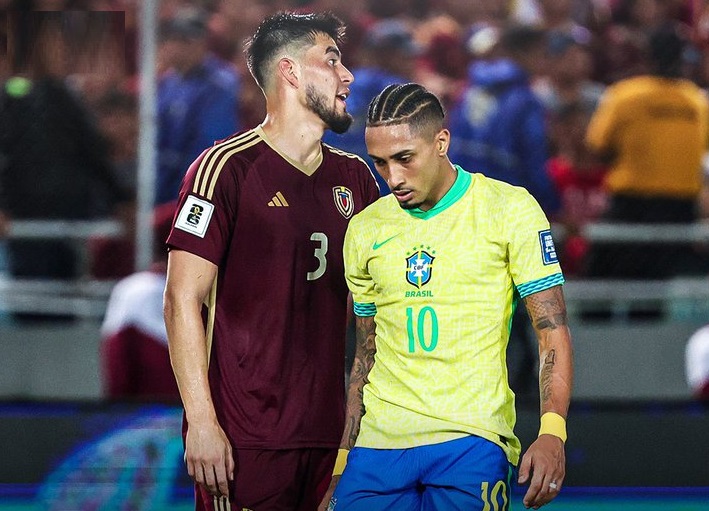 Hasil Venezuela vs Brasil: Vinicius Gagal Penalti, Tim Samba Tertahan 1-1