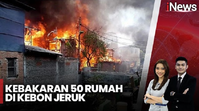 Kebakaran di Kebon Jeruk, 50 Rumah Ludes Dilalap Api