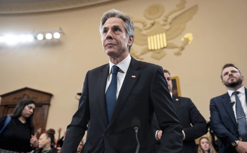 Menlu AS Antony Blinken Diteriaki Penjagal Gaza saat Pidato di DPR