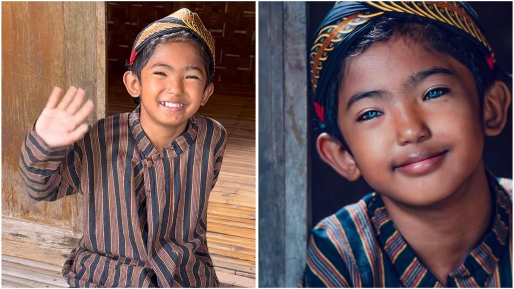 Viral Bocah Bernama Fernando Pratama Punya Mata Biru, Arek Madiun Nih!