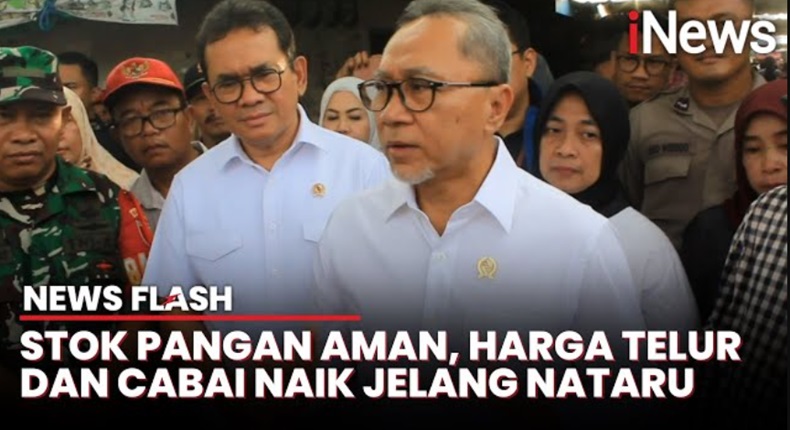Menko Zulhas Pastikan Stok Pangan Aman di Pasar, Harga Cabai hingga Telur Naik