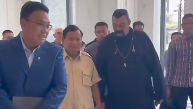 Prabowo Tak Sengaja Bertemu Aktor Steven Seagal, Ternyata sudah Kenal Lama