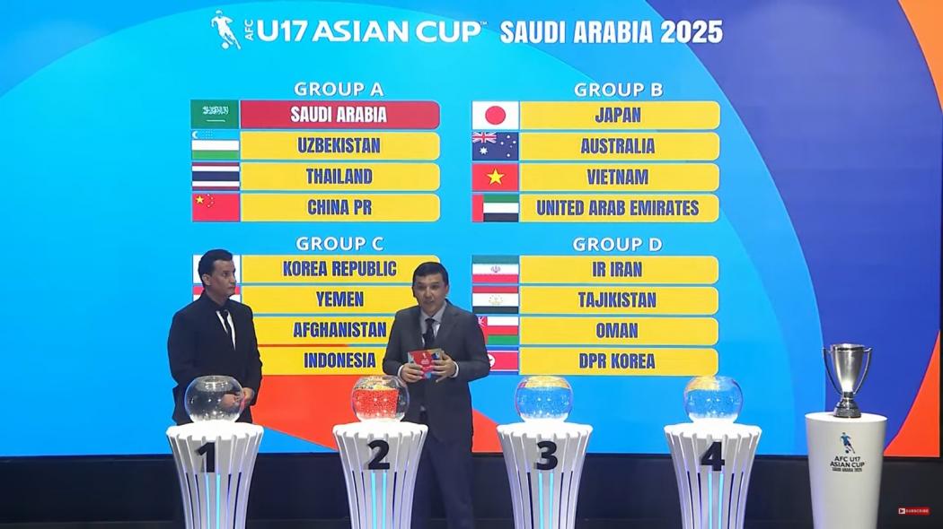 Hasil Drawing Piala Asia U-17 2025: Timnas Indonesia Segrup dengan Korsel