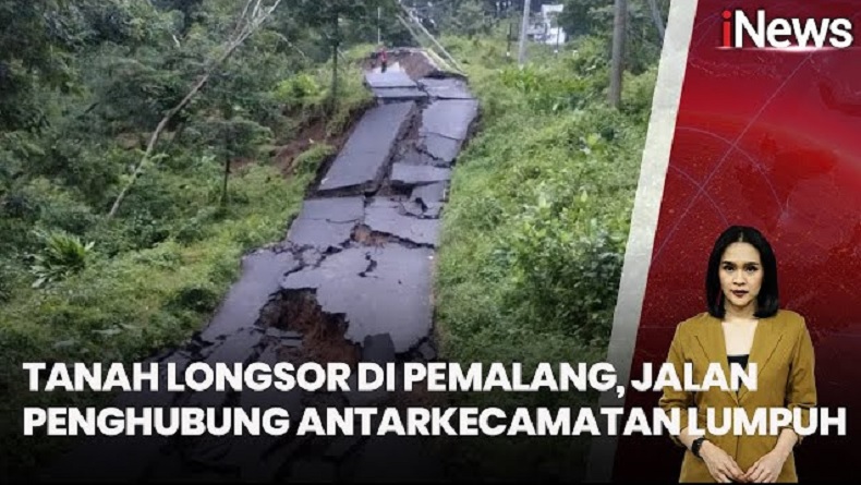 Longsor di Pemalang Putus Total Akses Jalan Utama Wisnu-Watukumpul