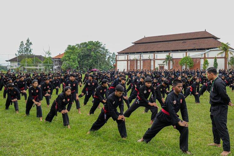 Ratusan Pesilat Ikuti Ujian Kenaikan Tingkat PSPS Bakti Negara Bali   