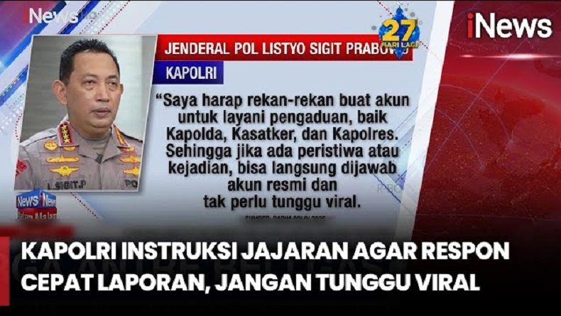 Kapolri Minta Jajaran Buat Akun Medsos agar Cepat Terima Aduan Masyarakat