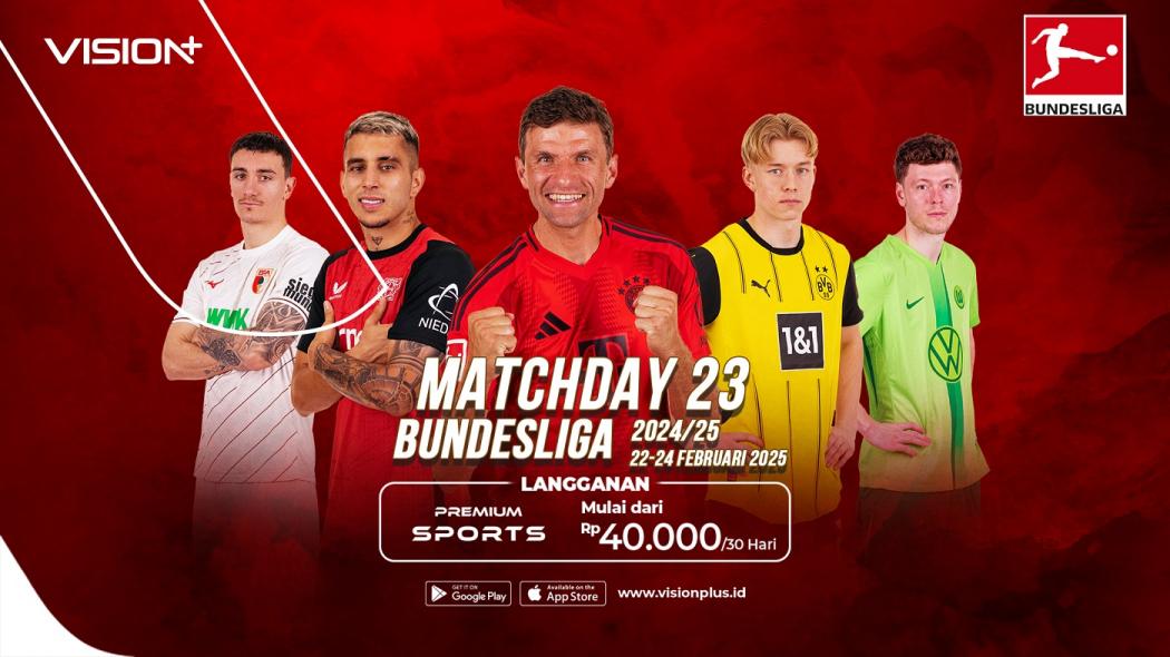 Jadwal dan Link Live Streaming Spieltag 23 Bundesliga, Saksikan di VISION+