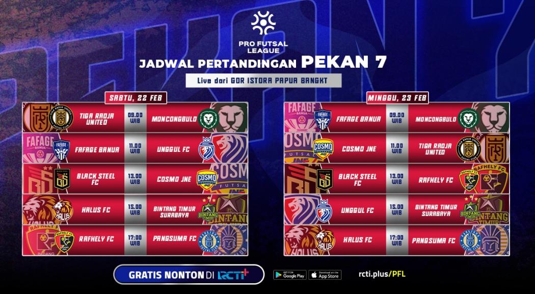 Jadwal dan Link Live Streaming Pro Futsal League Pekan Ke-7 di Jayapura