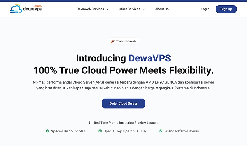 Dewaweb Luncurkan DewaVPS, Cloud Server Generasi Baru yang Mudah Dikendalikan