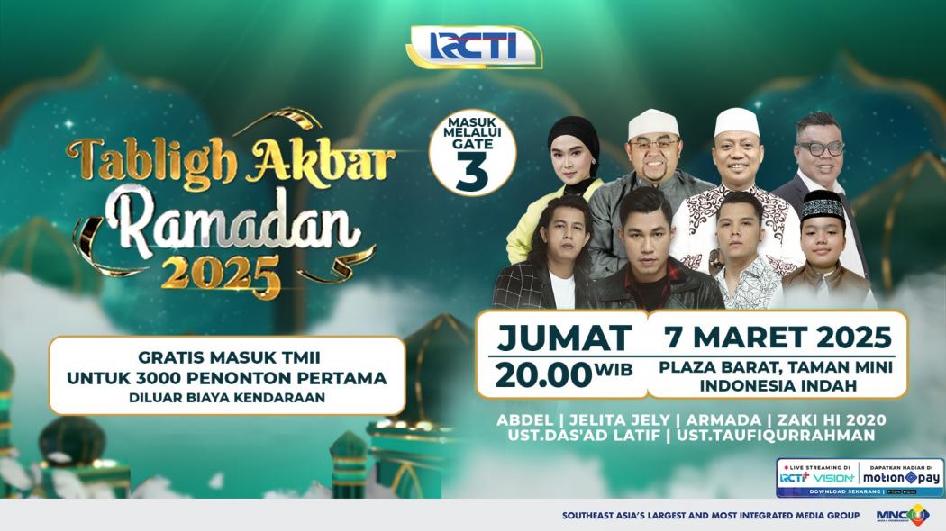 Tabligh Akbar Ramadan 2025: Penuh Hikmah Bersama Ustaz Das'ad, Ustaz Pantun hingga Band Armada   