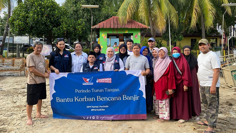 Partai Perindo Terjun Langsung Bantu Korban Banjir di Bekasi