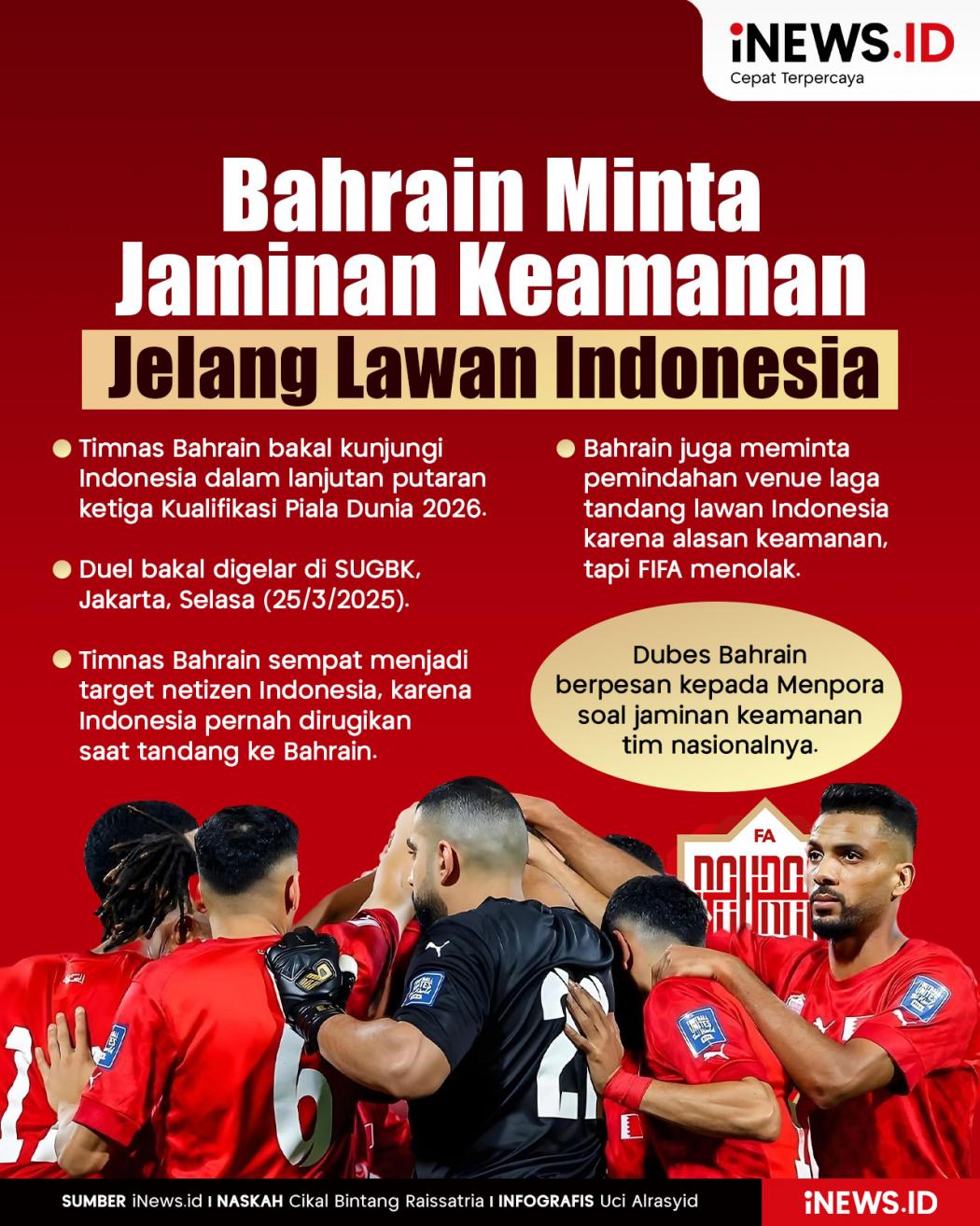 Infografis Bahrain Minta Jaminan Keamanan Jelang Lawan Timnas Indonesia
