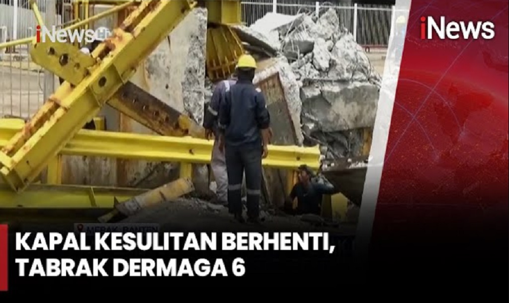 KMP Portlink III Tabrak Dermaga Eksekutif di Pelabuhan Merak