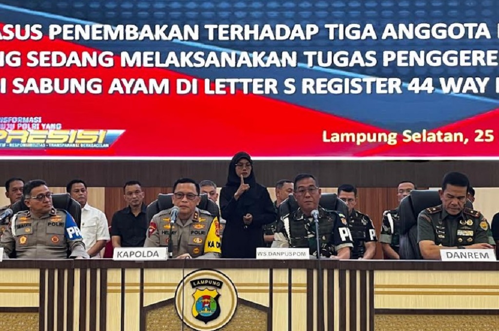 Puspom AD: 2 Oknum TNI Ditetapkan Tersangka Penembak 3 Polisi di Lampung sejak 23 Maret