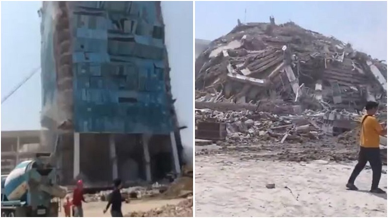 Detik-Detik Gedung 30 Tingkat di Bangkok Runtuh akibat Gempa M7,7 Myanmar, Air Terjun dari Lantai Atas Hotel