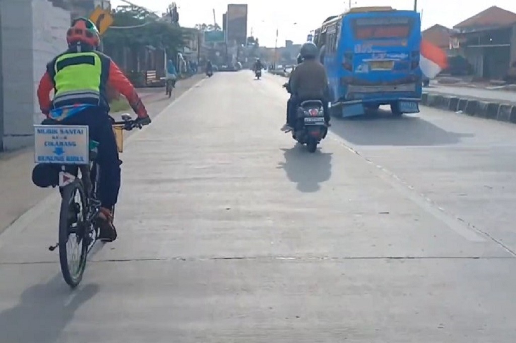 Cerita Pemudik Gowes Sepeda Kayuh Cikarang-Gunungkidul demi Kumpul Bersama Keluarga