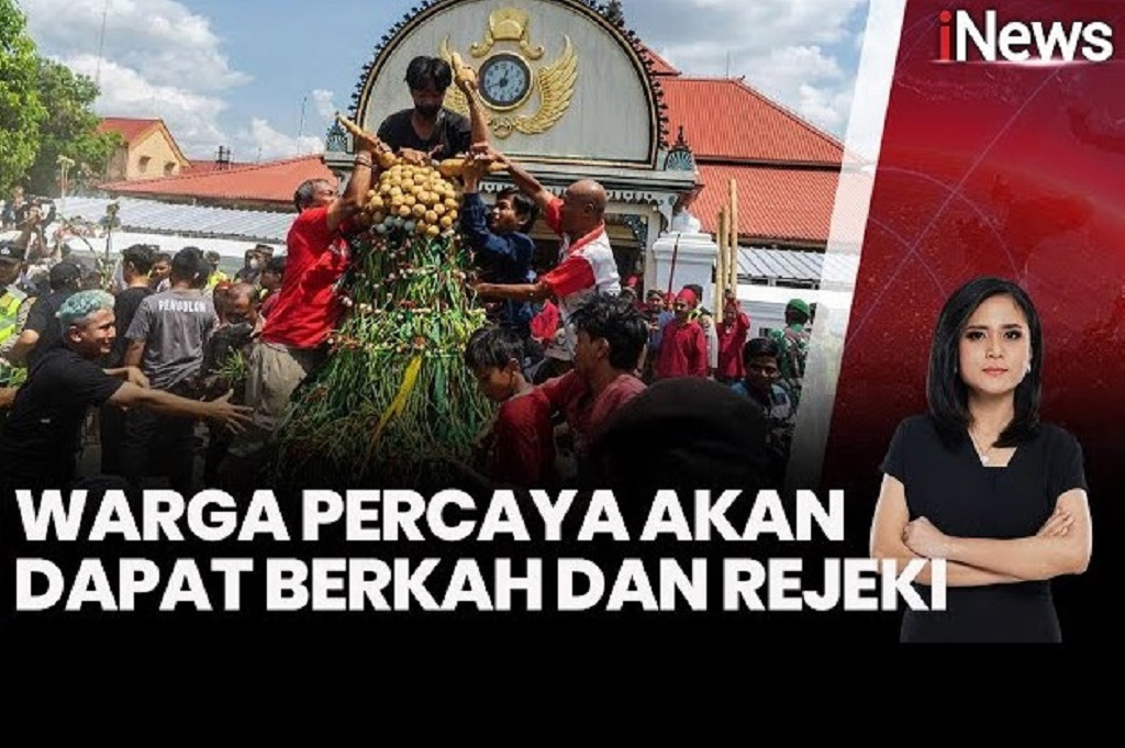 Meriah! Momen Grebeg Syawal Keraton Yogyakarta, Warga Berebut Gunungan Hasil Bumi