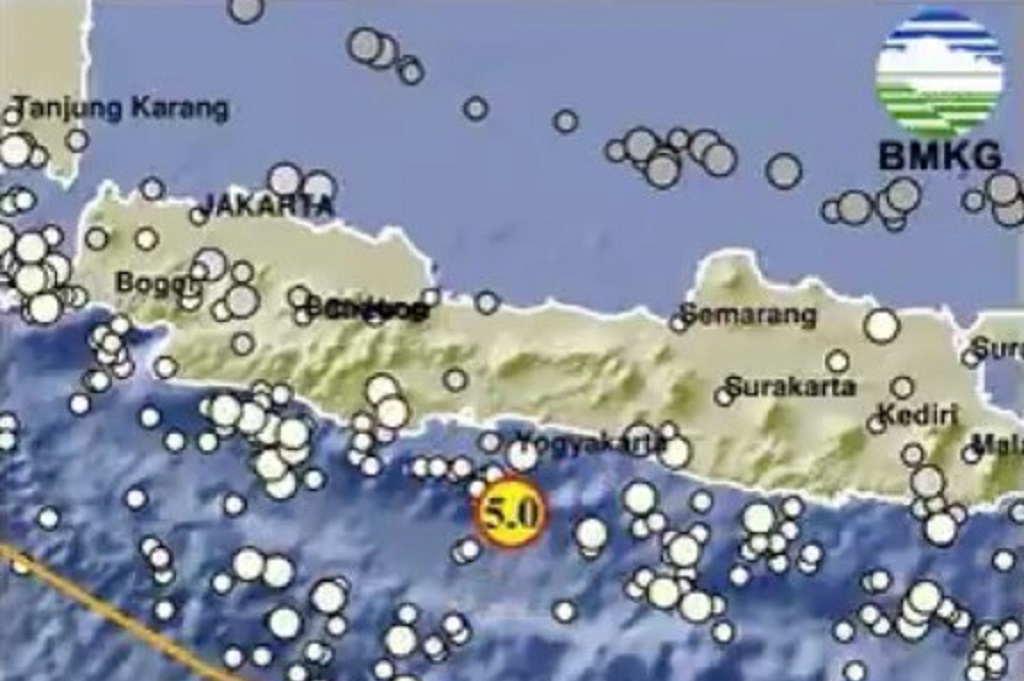 Gempa Terkini Magnitudo 5 Guncang Cilacap Jawa Tengah