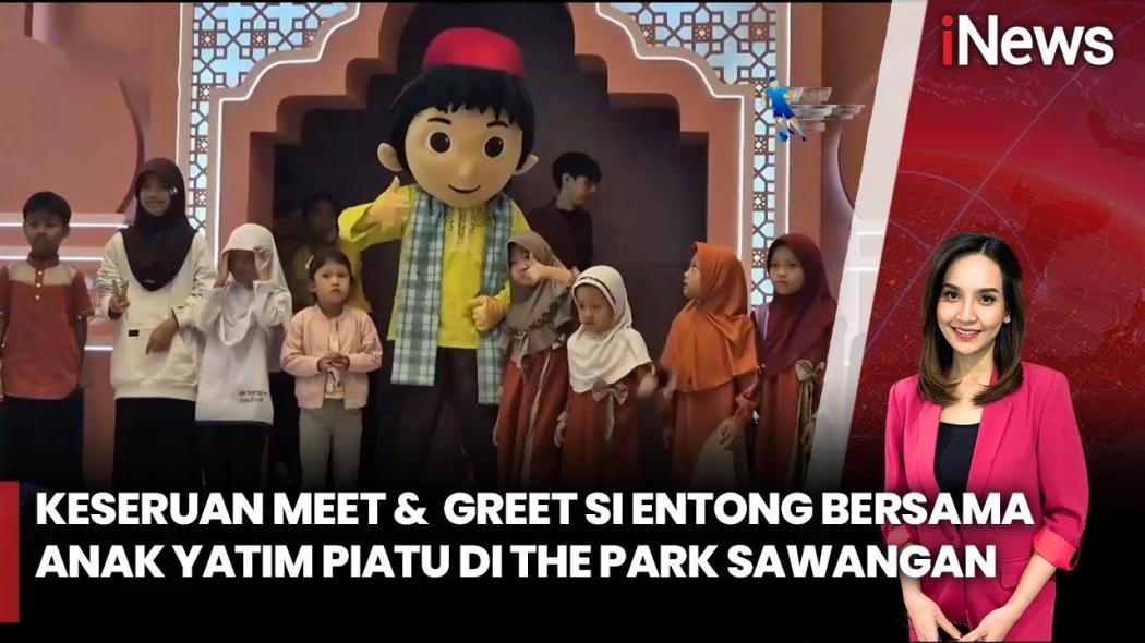 Entong Bawa Kegembiraan untuk Pengunjung dan 70 Anak Yatim Piatu di The Park Sawangan