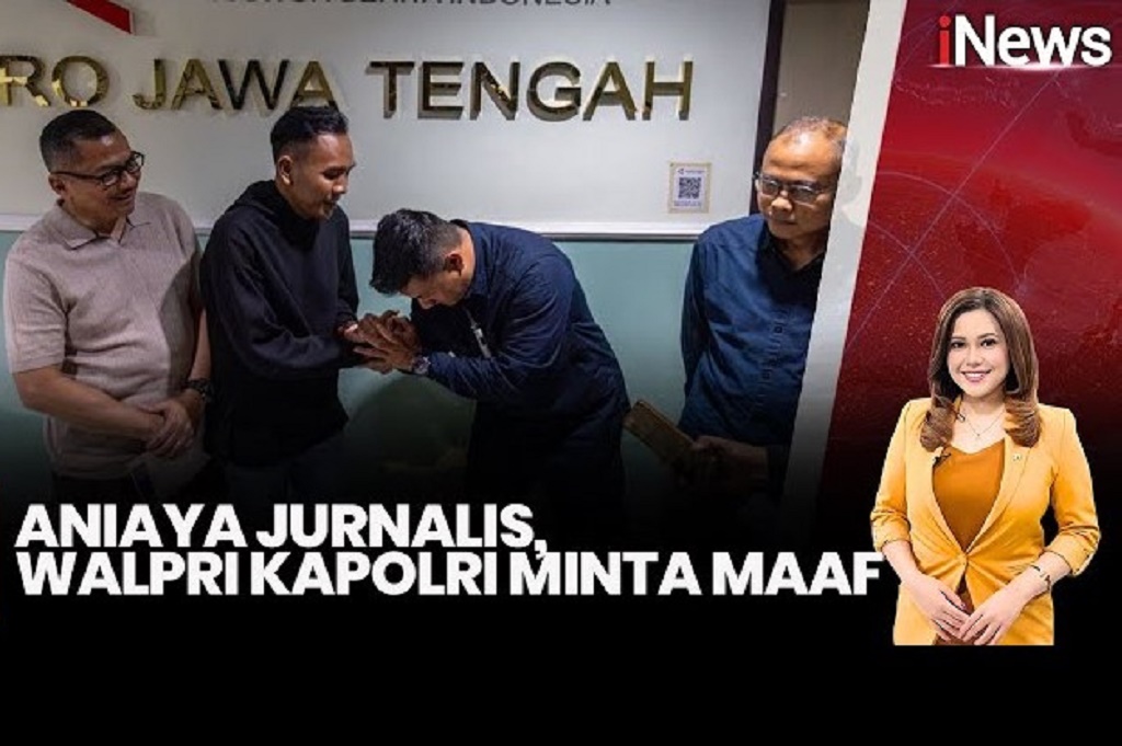 Sambil Menunduk, Ipda Endry Tim Protokoler Kapolri Minta Maaf usai Pukul Wartawan