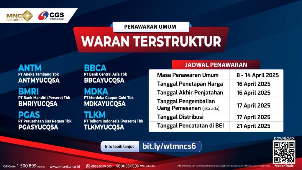 Yuk Ikuti Penawaran Umum Waran Terstruktur CGSI Sekuritas Indonesia melalui MNC Sekuritas!