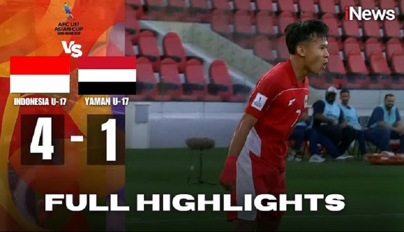 Full Highlights Timnas Indonesia U-17 Bantai Yaman di Piala Asia U-17 2025