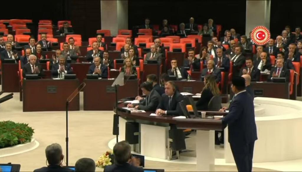 Saat Prabowo Grogi Pidato Perdana di Depan Parlemen Turki