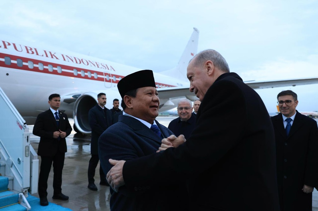 Presiden Prabowo Tiba di Turki, Disambut Langsung Erdogan