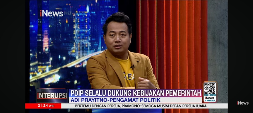 Pengamat Politik Sebut PDIP Dukung Penuh Prabowo sejak Dilantik