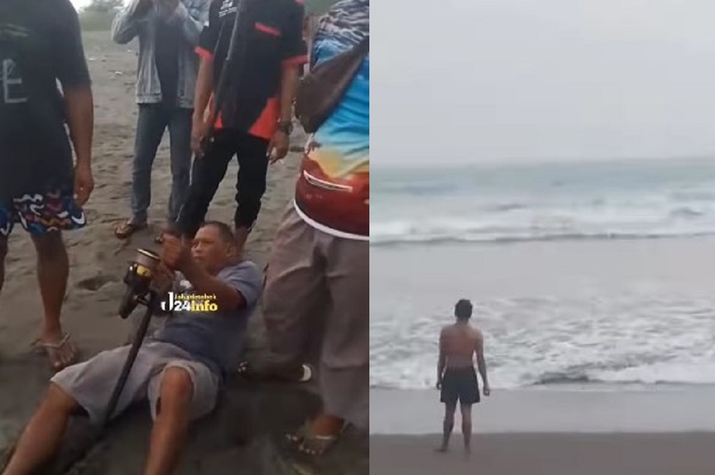 Viral Aksi Mbah Jo Selamatkan Wisatawan Tenggelam di Pantai Pakai Joran dan Drone