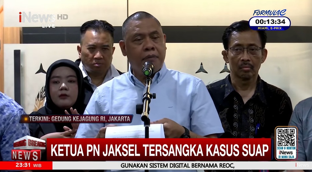Breaking News: Kejagung Tangkap Ketua PN Jaksel terkait Suap Penanganan Perkara