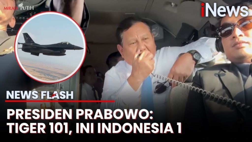 Momen Prabowo Berterima Kasih kepada Pilot Jet Tempur Yordania Kawal Pesawat Indonesia 1