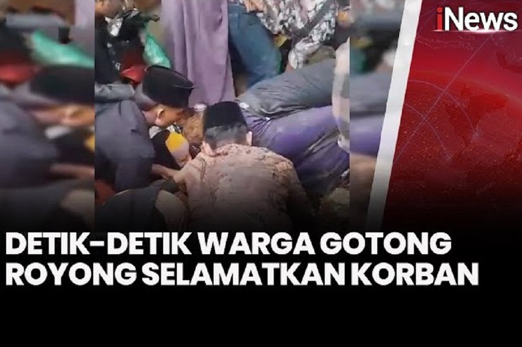 Terekam Video Detik-detik Longsor Timpa 4 Warga saat Hajatan Nikah di Bangkalan