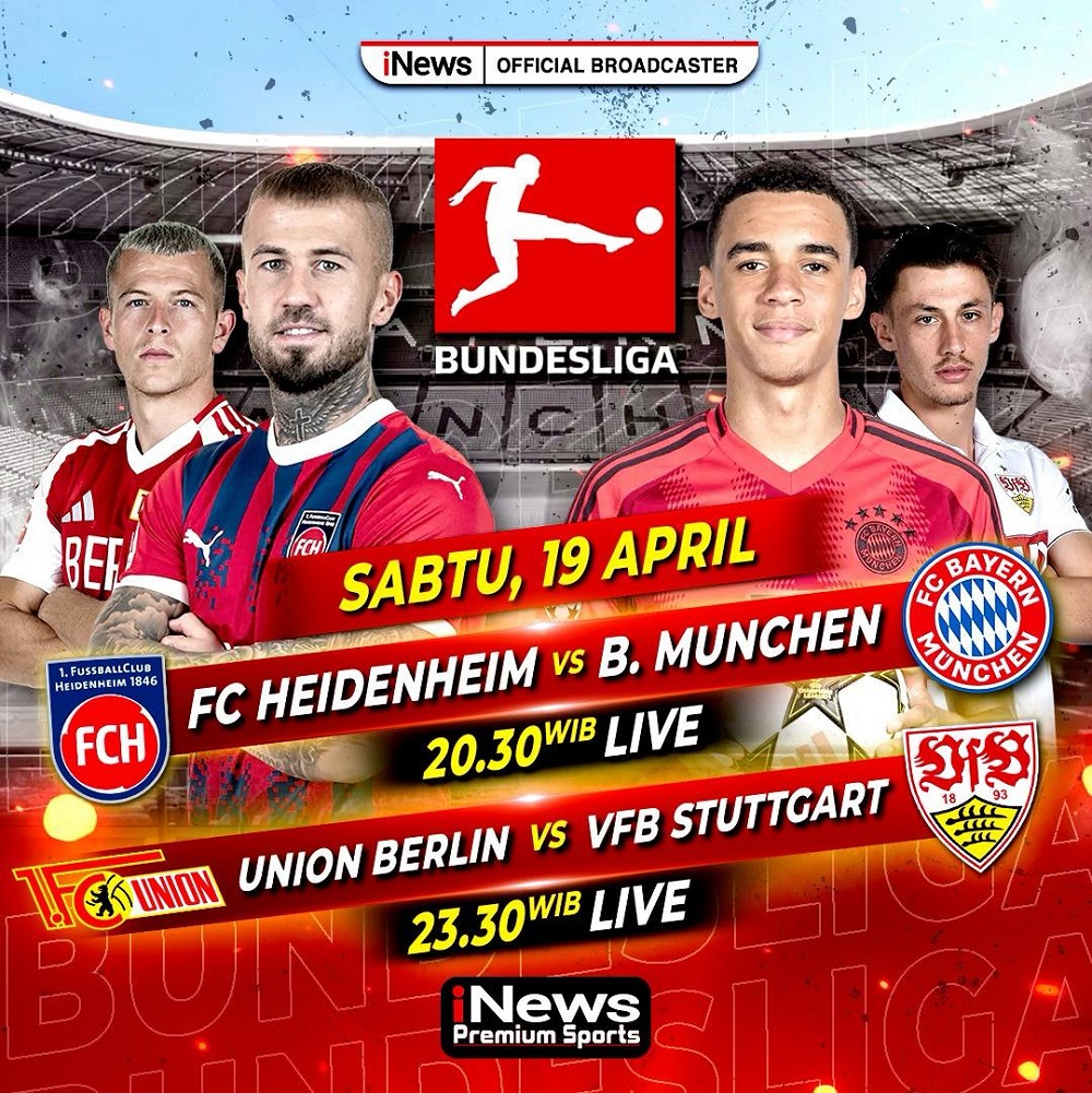 Live di iNews! Heidenheim Vs Bayern Munchen Malam Ini