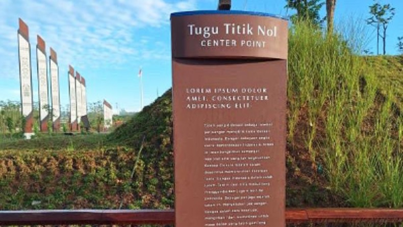 Viral Teks Dummy Lorem Ipsum di Tugu Titik Nol Kilometer IKN, Kini Ditutup Terpal
