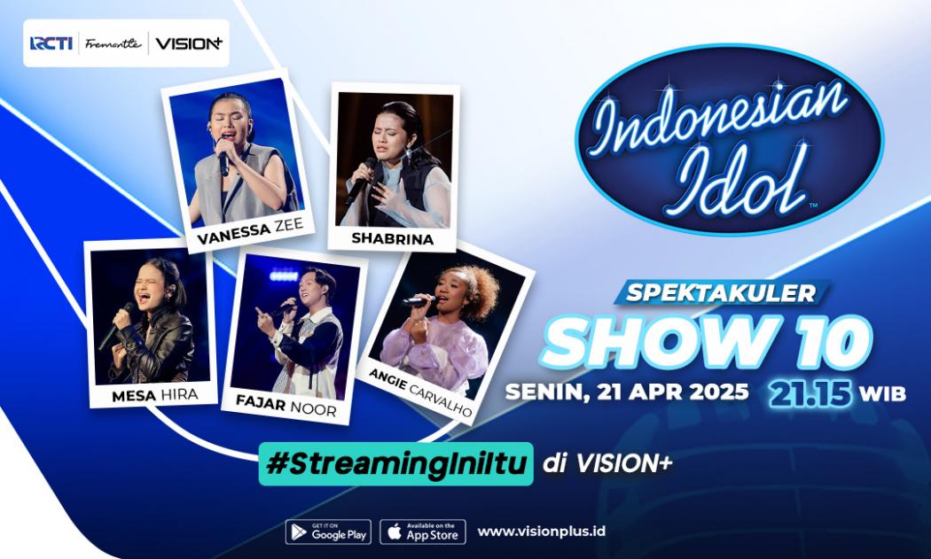 Mulai Lagi Usai Break, Ini Top 5 Finalis Indonesian Idol XIII! Streaming di Vision+