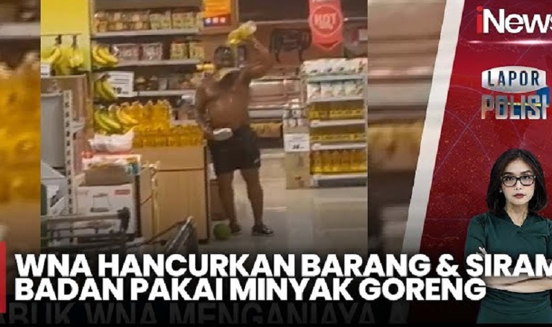 Detik-Detik WNA Ngamuk di Mal Kalibata, Mandi Minyak Goreng