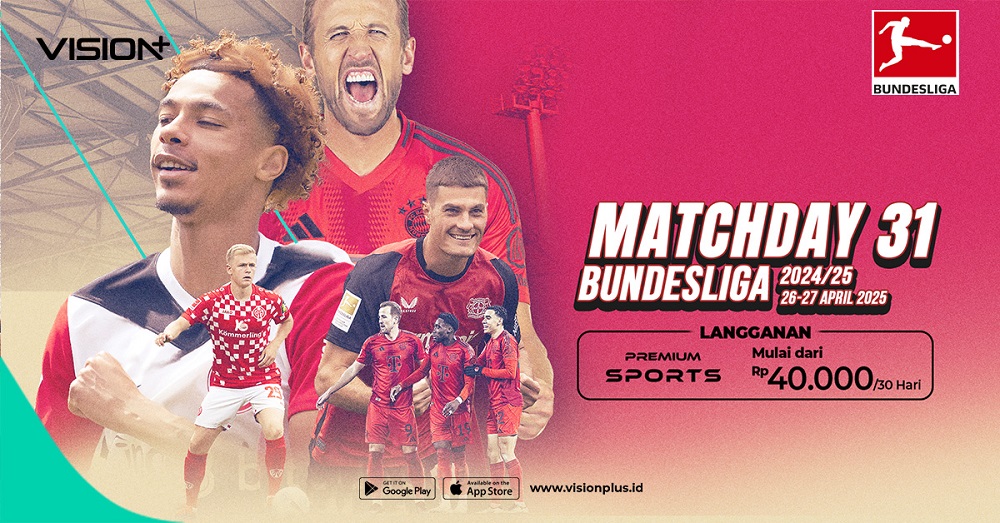 Jadwal Bundesliga Pekan ke-31 di Vision+, Bayern Munchen Vs Mainz 05