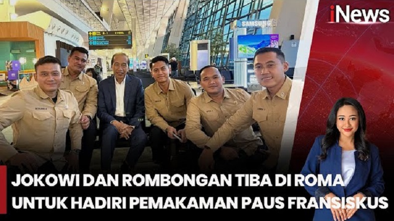 Jokowi dan Rombongan Tiba di Italia, Hadiri Pemakaman Paus Fransiskus