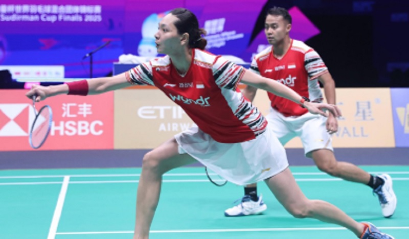 Hasil Piala Sudirman 2025: Rehan/Gloria Tumbang, Indonesia 0-1 India