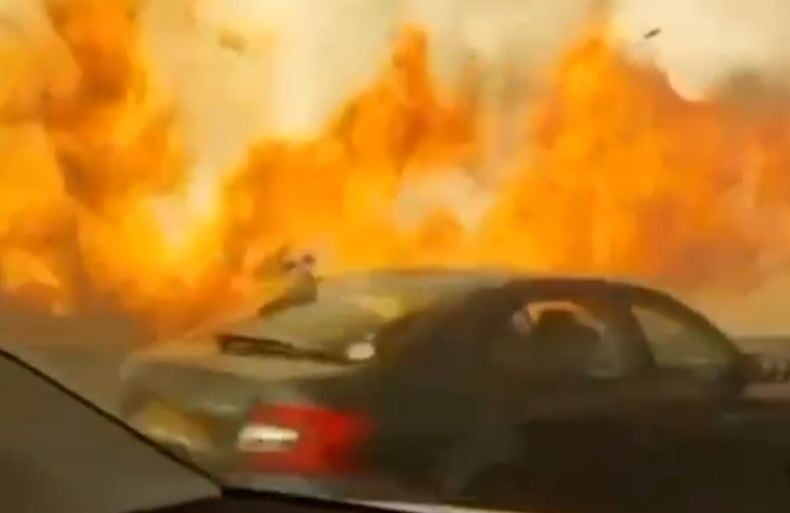 Horor! Penampakan Hebatnya Kebakaran Hutan Israel, Api Lahap Mobil di Jalan Penumpang Berlarian