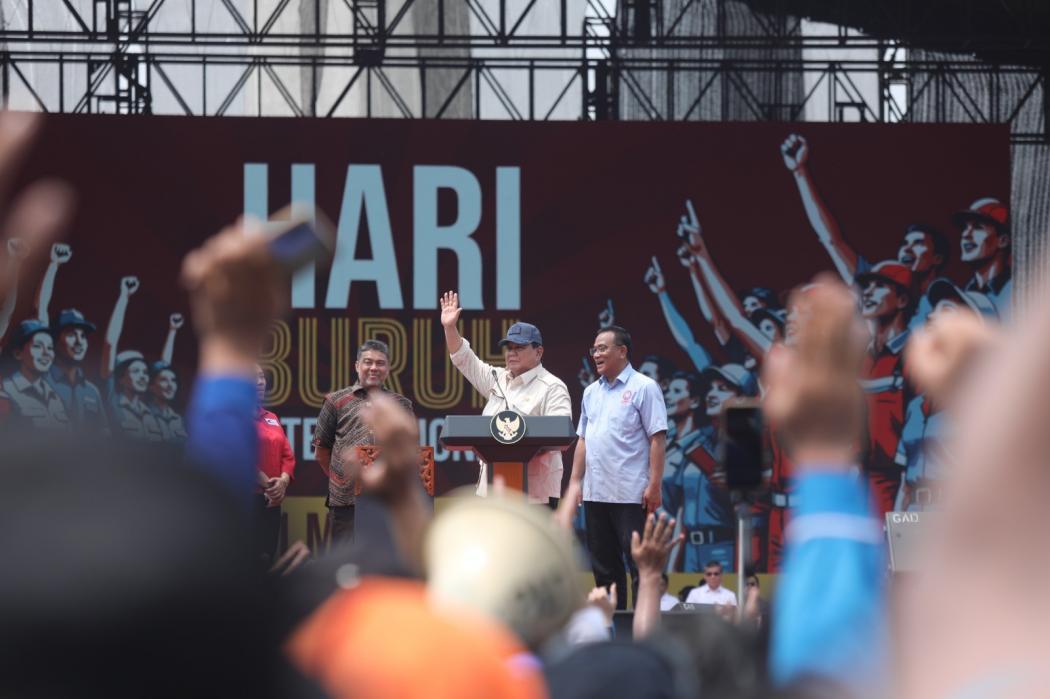 Prabowo di Depan Ribuan Buruh: 5 Kali Pilpres 4 Kali Kalah, Terima Kasih Selalu Dukung Saya