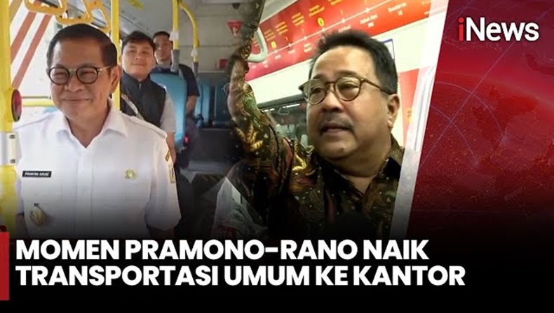Momen Pramono Naik Bus Transjakarta di Hari Perdana ASN Wajib Pakai Transum