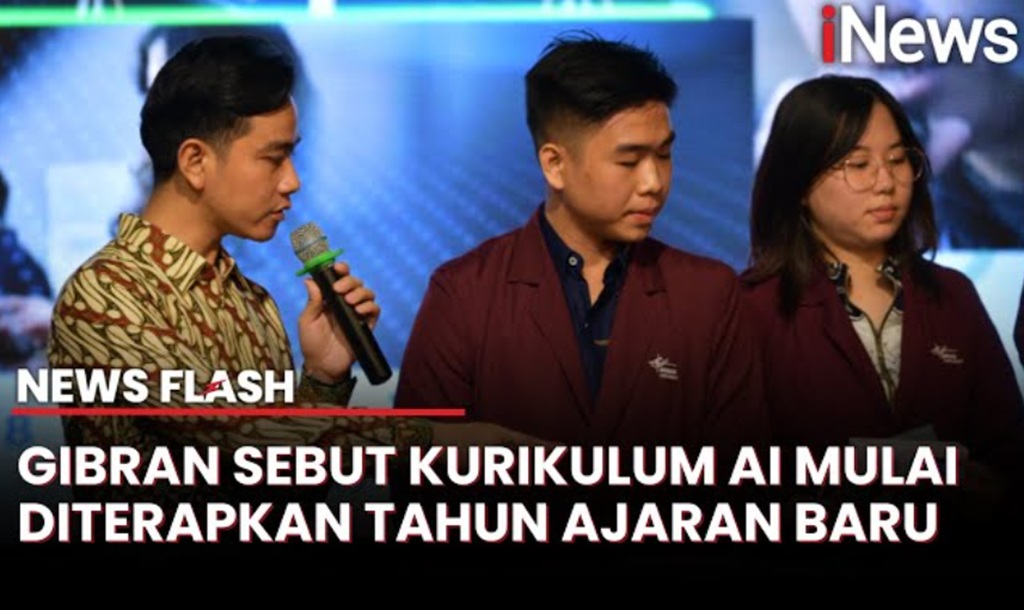 Gibran Ungkap Pelajaran AI Masuk Kurikulum SD hingga SMA Mulai Tahun Ajaran Baru